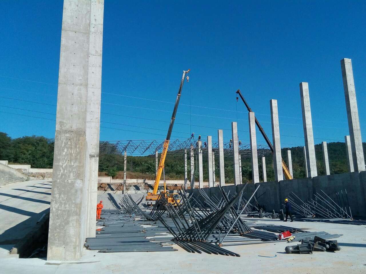 富锦搅拌站网架